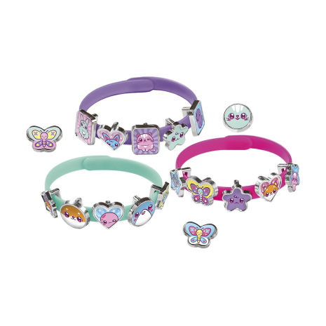 Mini MyMy 3 armbanden en 18 charms