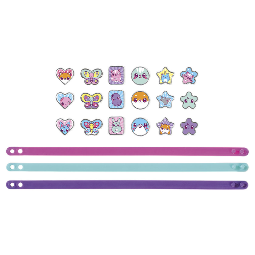 Mini MyMy 3 armbanden en 18 charms