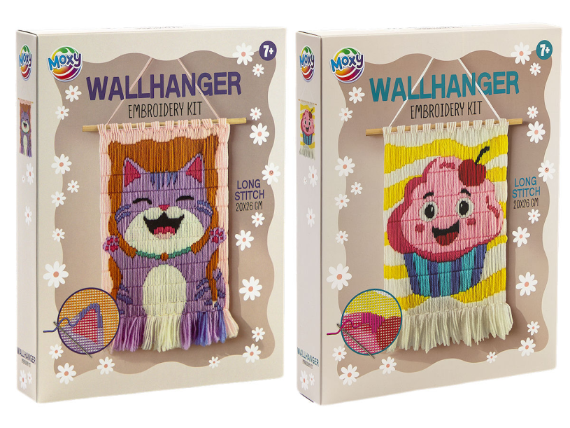 Moxy Wandhanger borduurset 20x26cm assorti