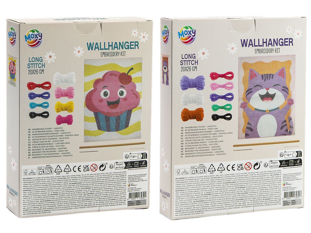 Moxy Wandhanger borduurset 20x26cm assorti