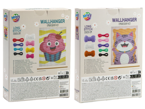 Moxy Wandhanger borduurset 20x26cm assorti