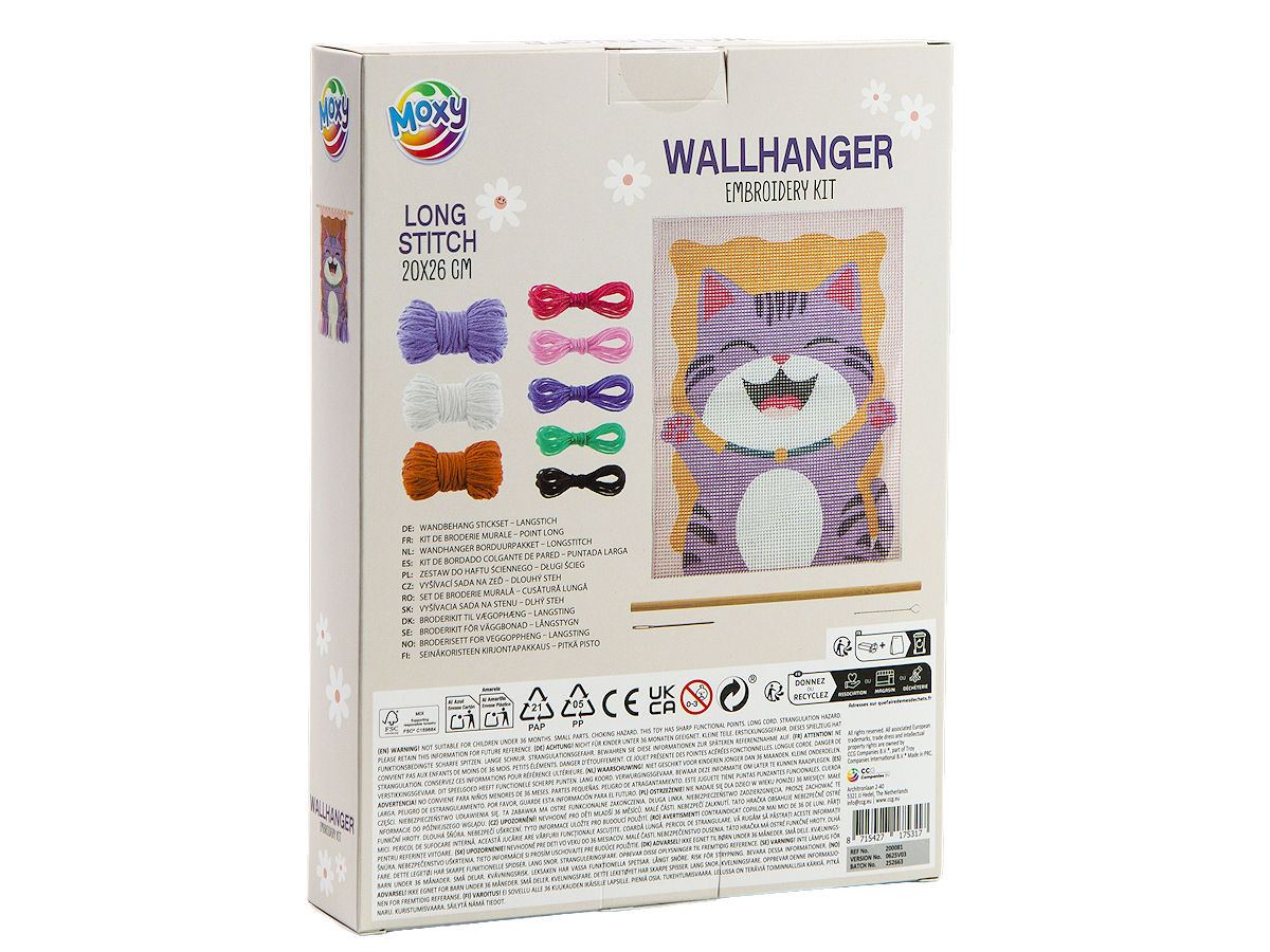 Moxy Wandhanger borduurset 20x26cm assorti
