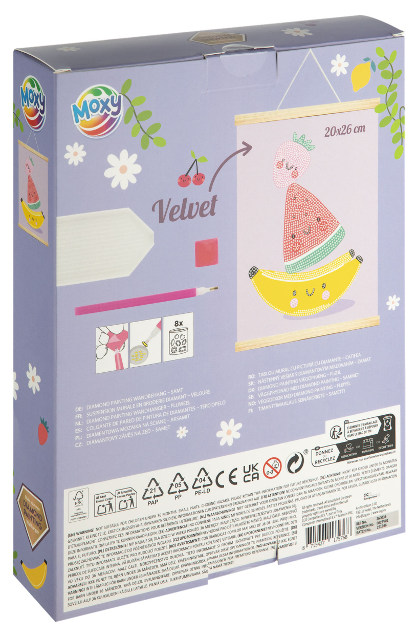 Moxy Diamond painting velvet muurhanger 20x26cm assorti