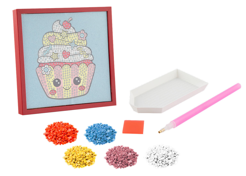 Moxy Diamond painting velvet met frame 15x15cm assorti