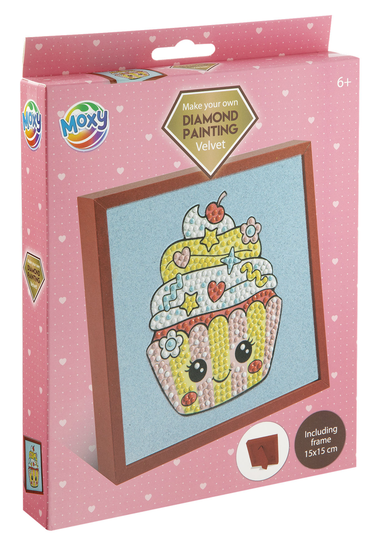 Moxy Diamond painting velvet met frame 15x15cm assorti