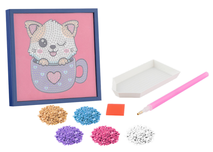 Moxy Diamond painting velvet met frame 15x15cm assorti