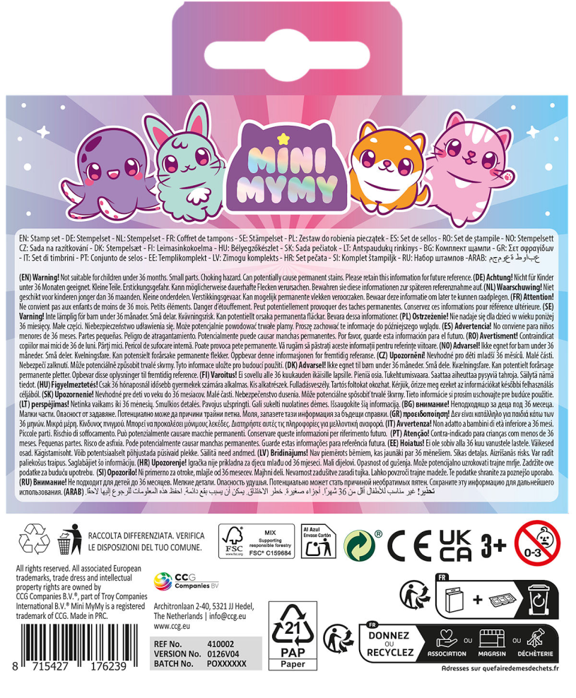 Mini MyMy Zelfinktende stempels 12st