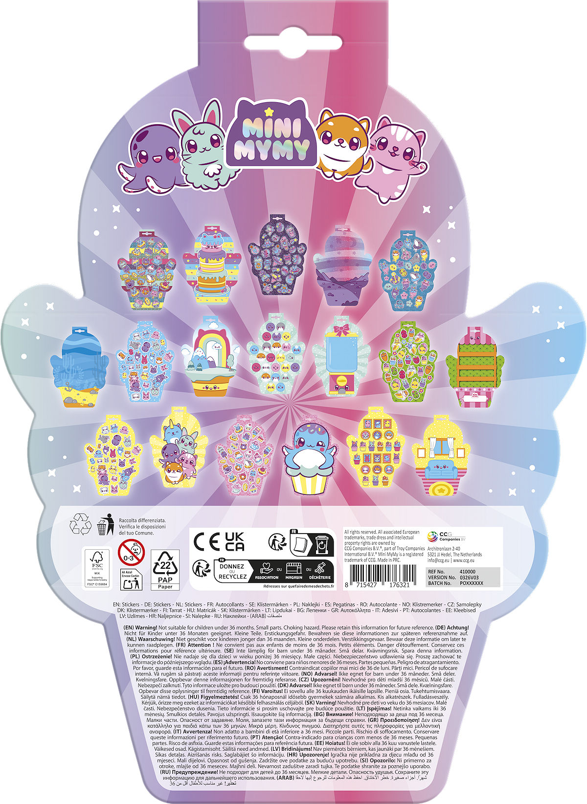 Mini MyMy Shaped stickerboek 250 stickers