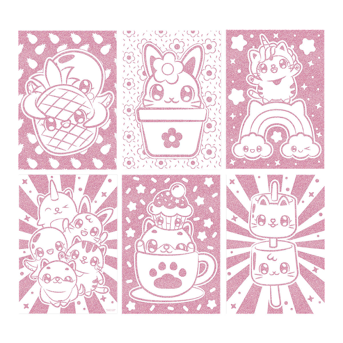Mini MyMy Glitter paper kleuring A4 assorti