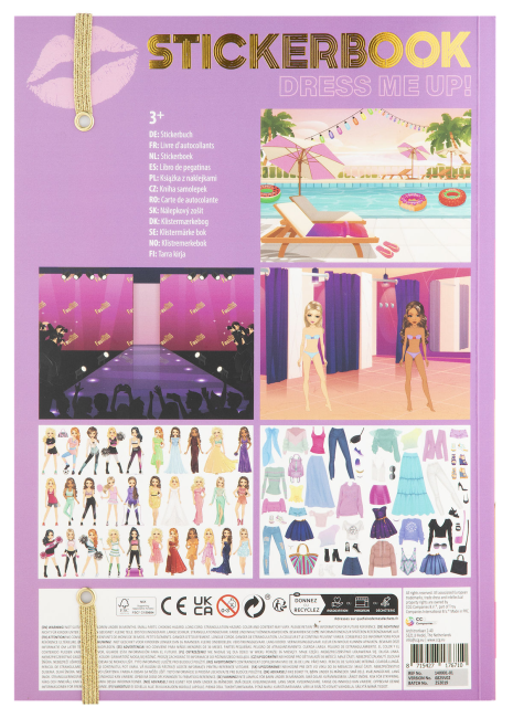 Besties Aankleed stickerboek neon A4 - 10 vellen