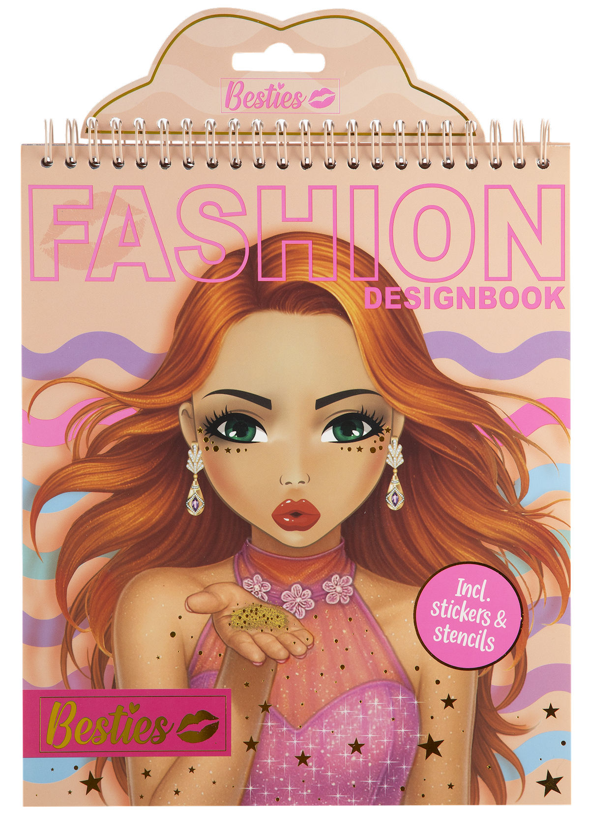 Besties Mode ontwerpboek neon 24x20cm assorti - 20vellen