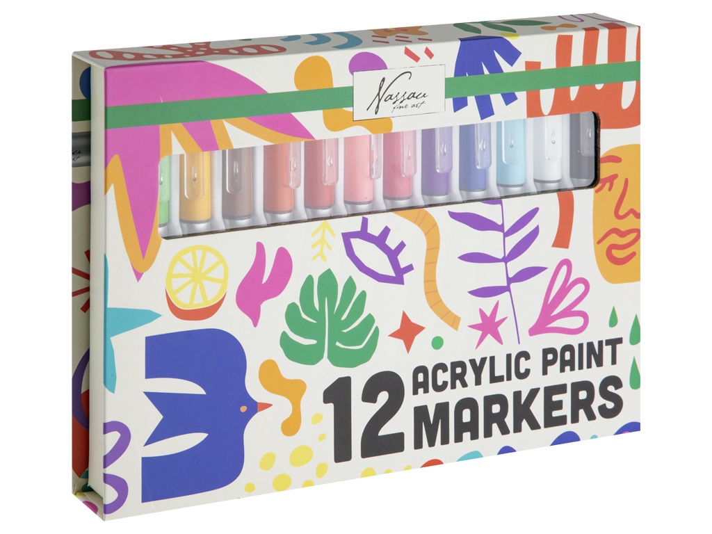 Nassau Acrylic paint marker 12 stuks