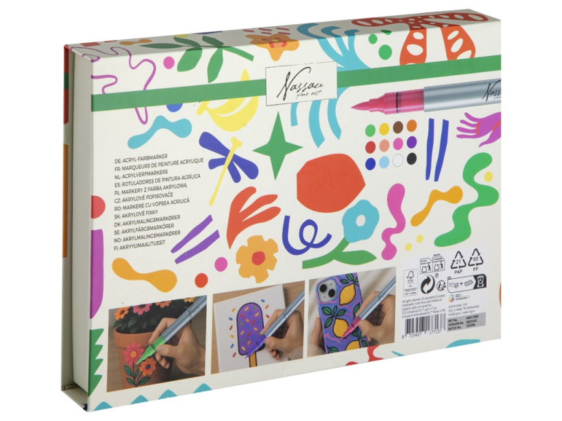 Nassau Acrylic paint marker 12 stuks