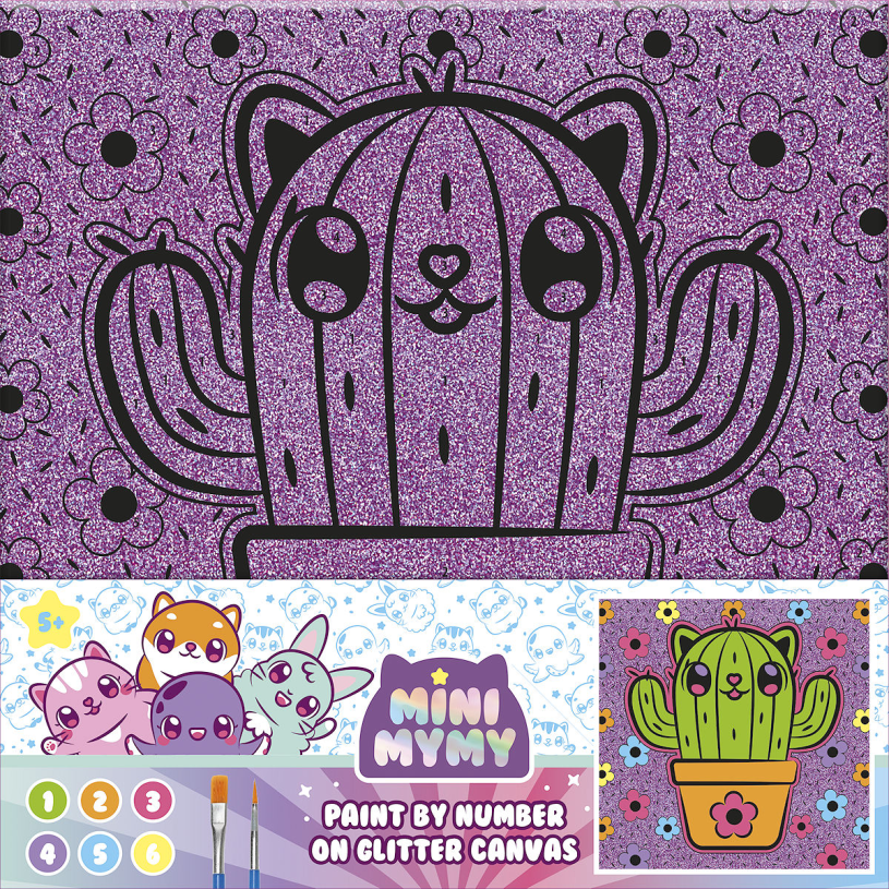 Mini MyMy Schilderen op nummer glitter canvas assorti