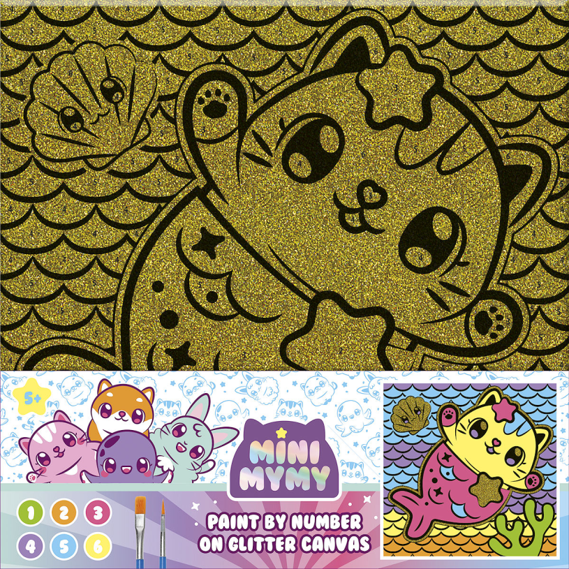 Mini MyMy Schilderen op nummer glitter canvas assorti