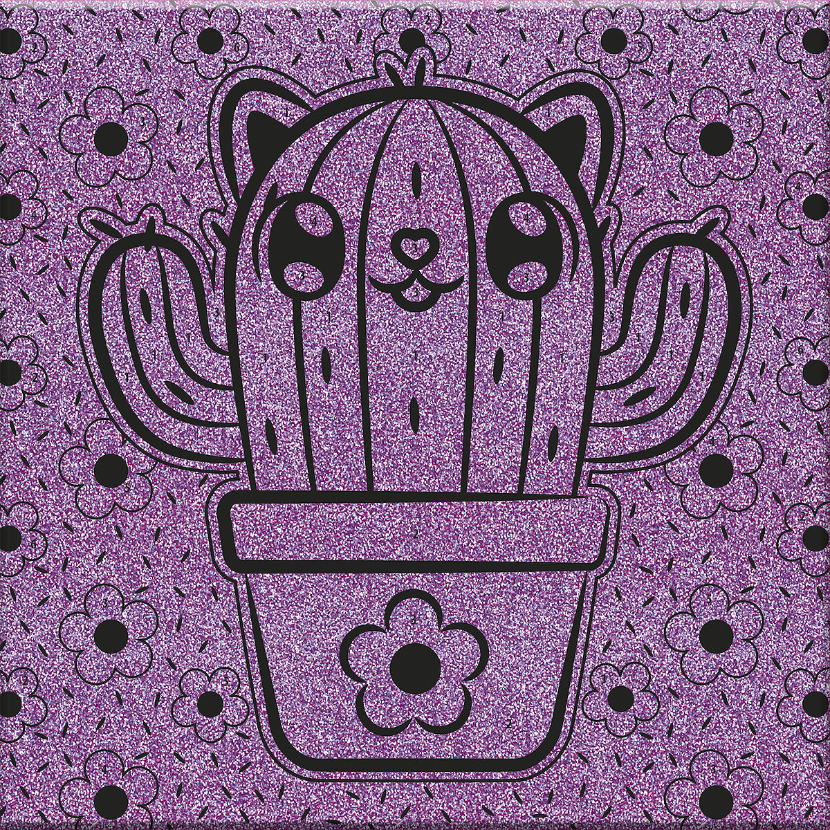 Mini MyMy Schilderen op nummer glitter canvas assorti