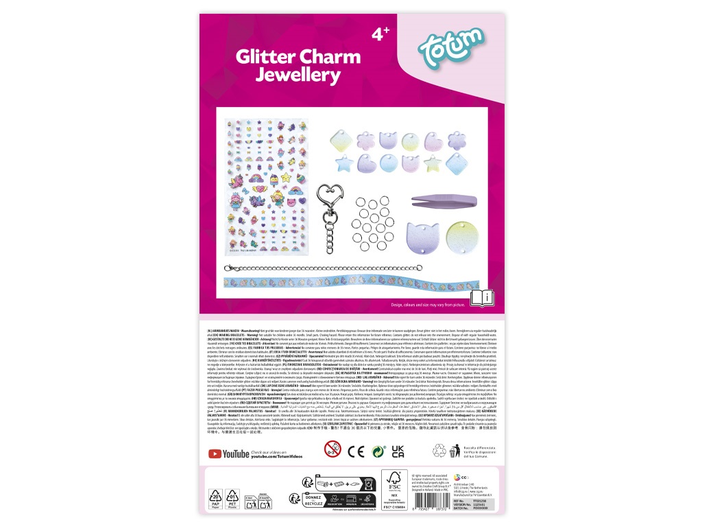 Totum Creativity Glitter Charm Jewellery