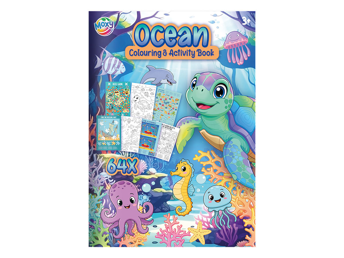 Moxy Kleur en activiteitenboek ocean A4 - 64 vellen