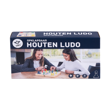 Ludo spel opklapbaar 30x30x5cm