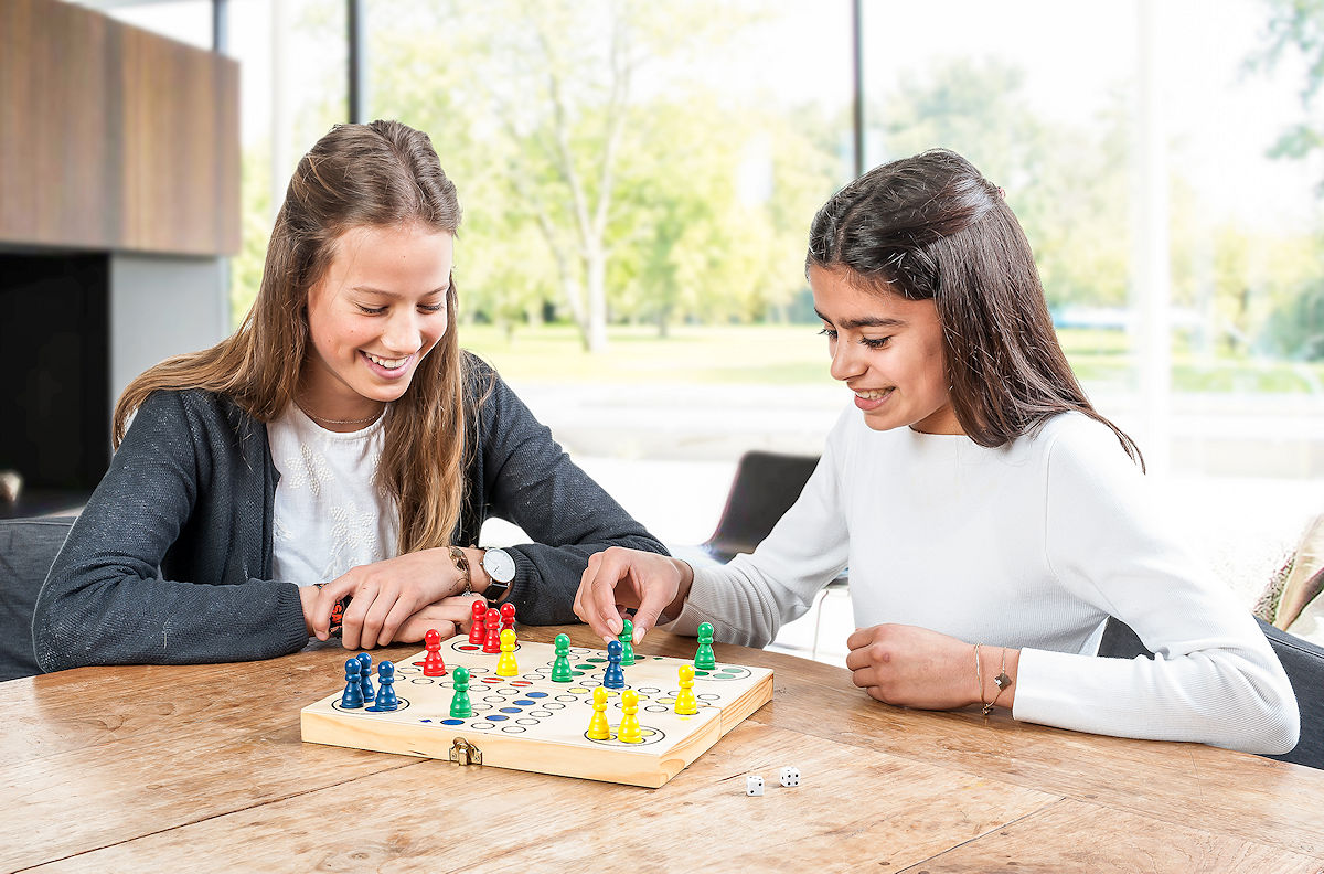 Ludo spel opklapbaar 30x30x5cm