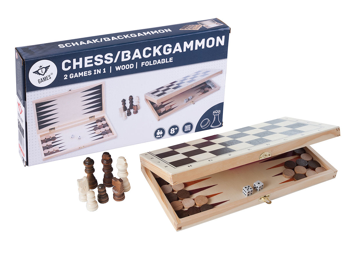 Schaak/backgammon opklapbaar