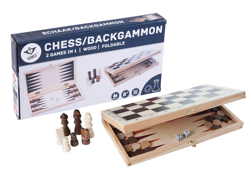 Schaak/backgammon opklapbaar