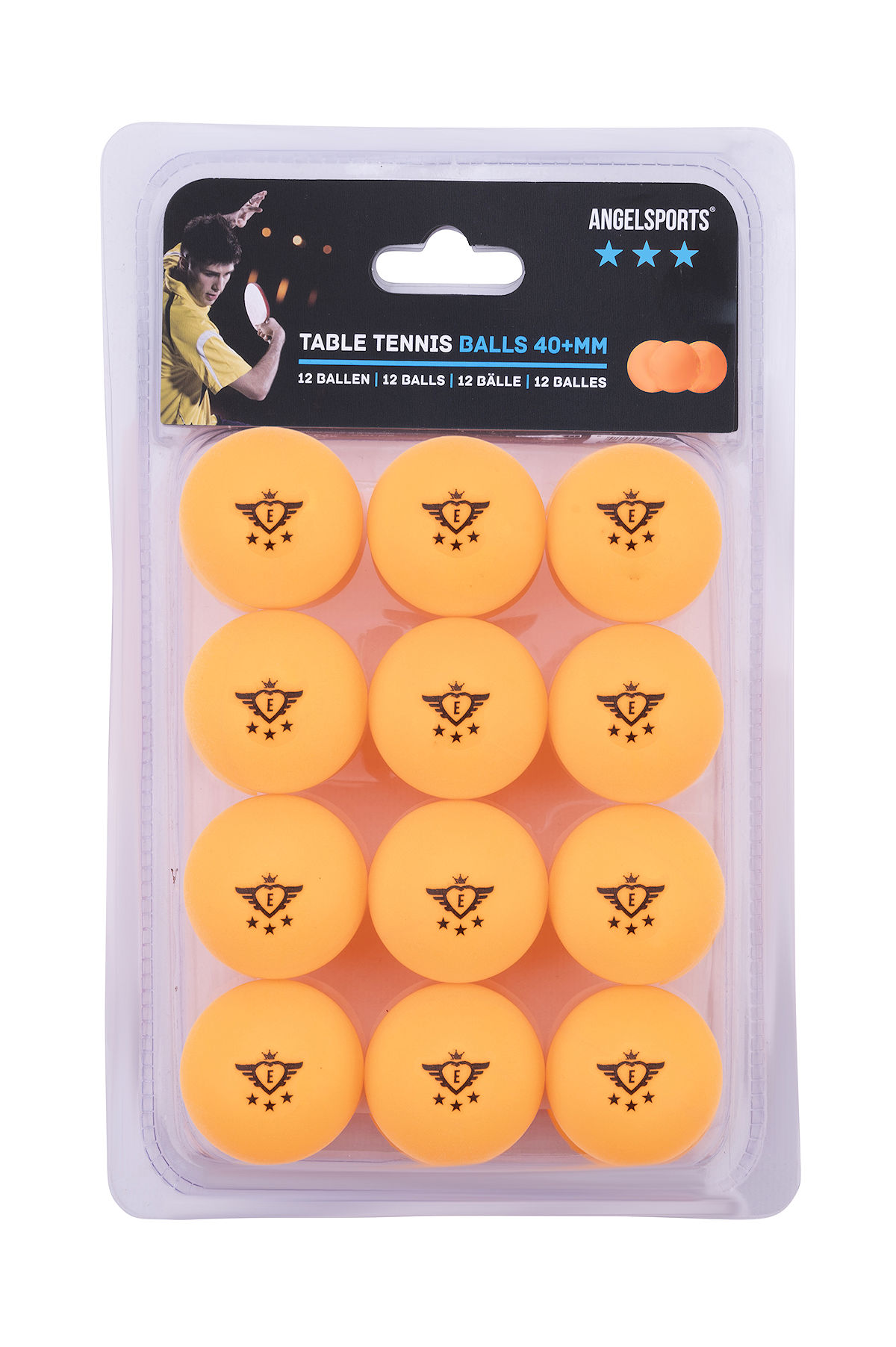 Tafeltennis ballen 40mm oranje 12 stuks 3 ster