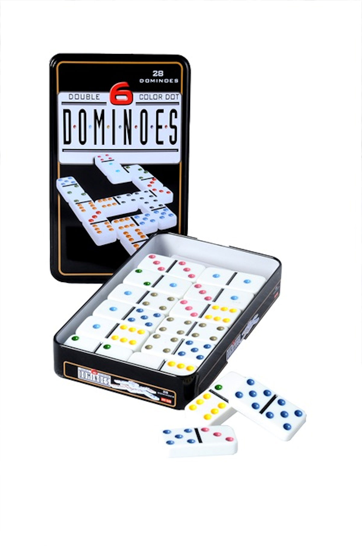 Domino dubbel 6 in blik