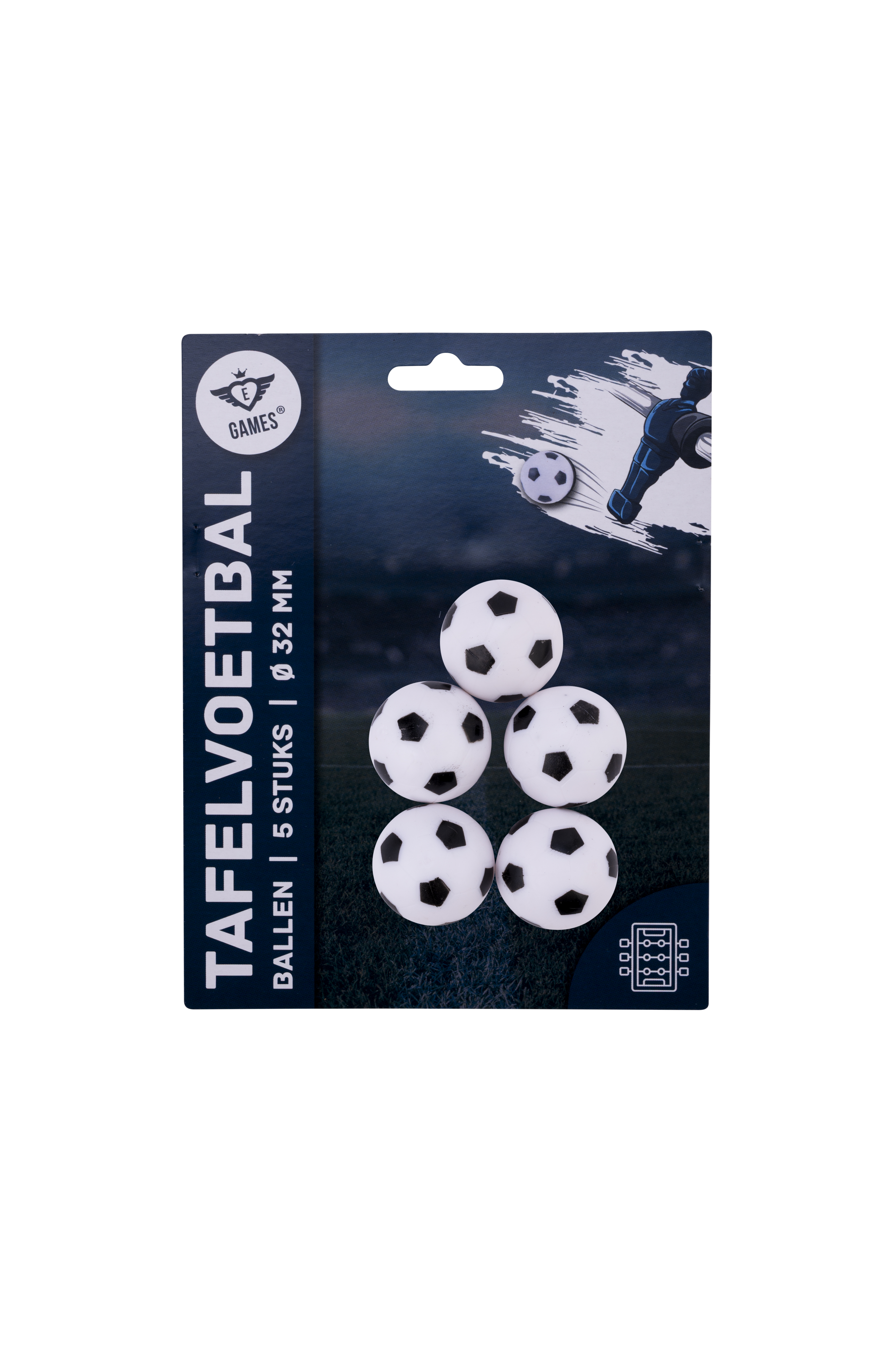 Tafelvoetbalballen 5 stuks op blister