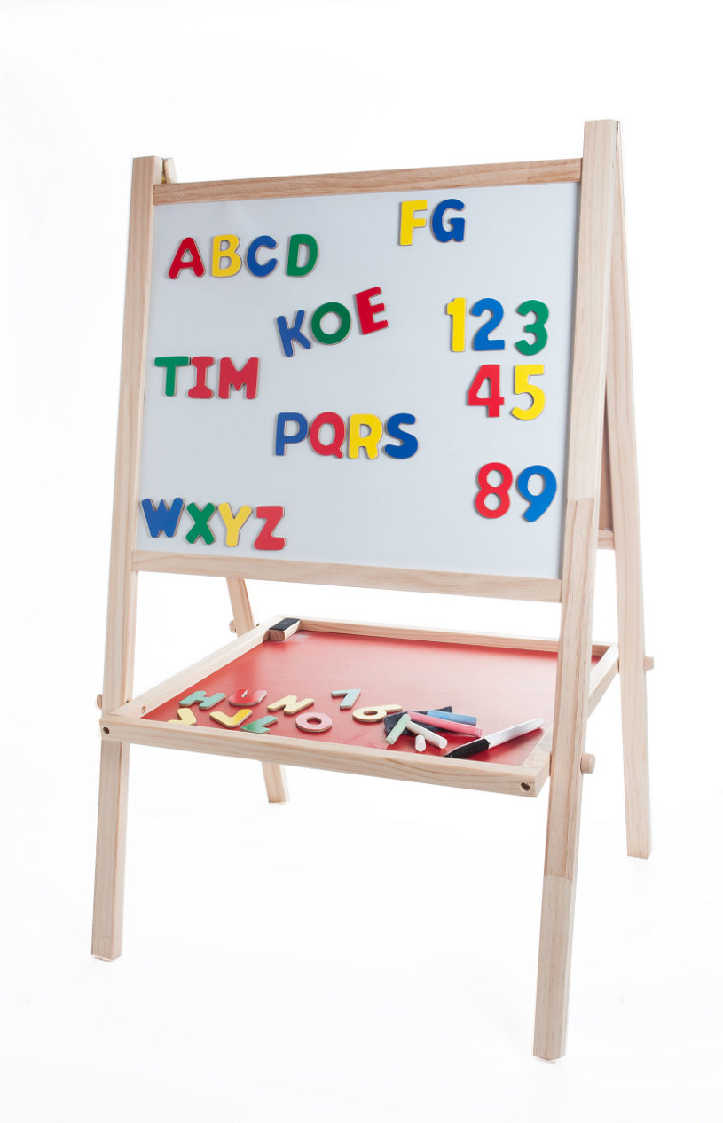 Schoolbord - whiteboard hout 88 x 54 x 43cm