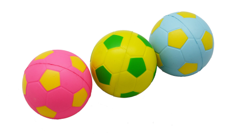 Set soft foam ballen 6,3cm 3 stuks in net