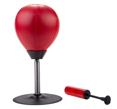 Angelsports Boks stressbuster met pomp 17x7x34cm - PU leder