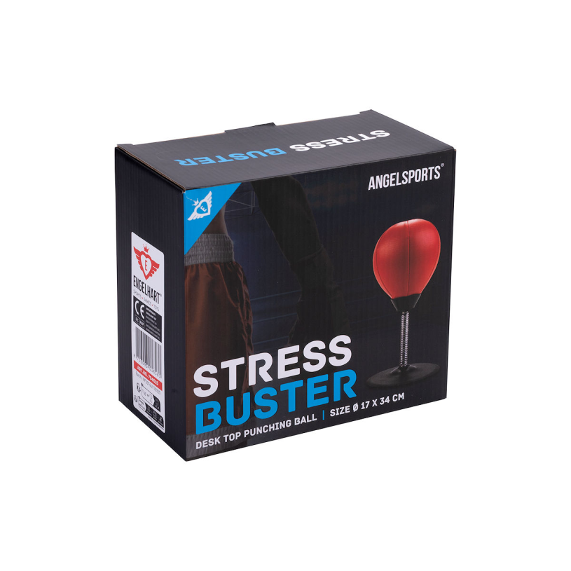 Angelsports Boks stressbuster met pomp 17x7x34cm - PU leder