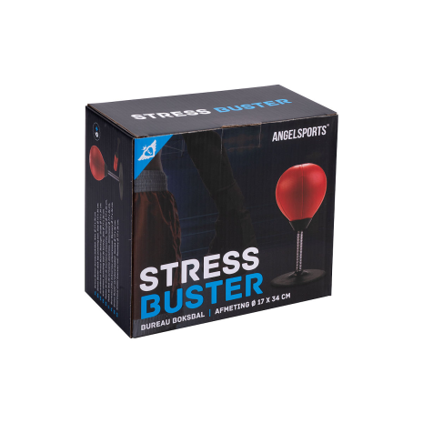 Angelsports Boks stressbuster met pomp 17x7x34cm - PU leder