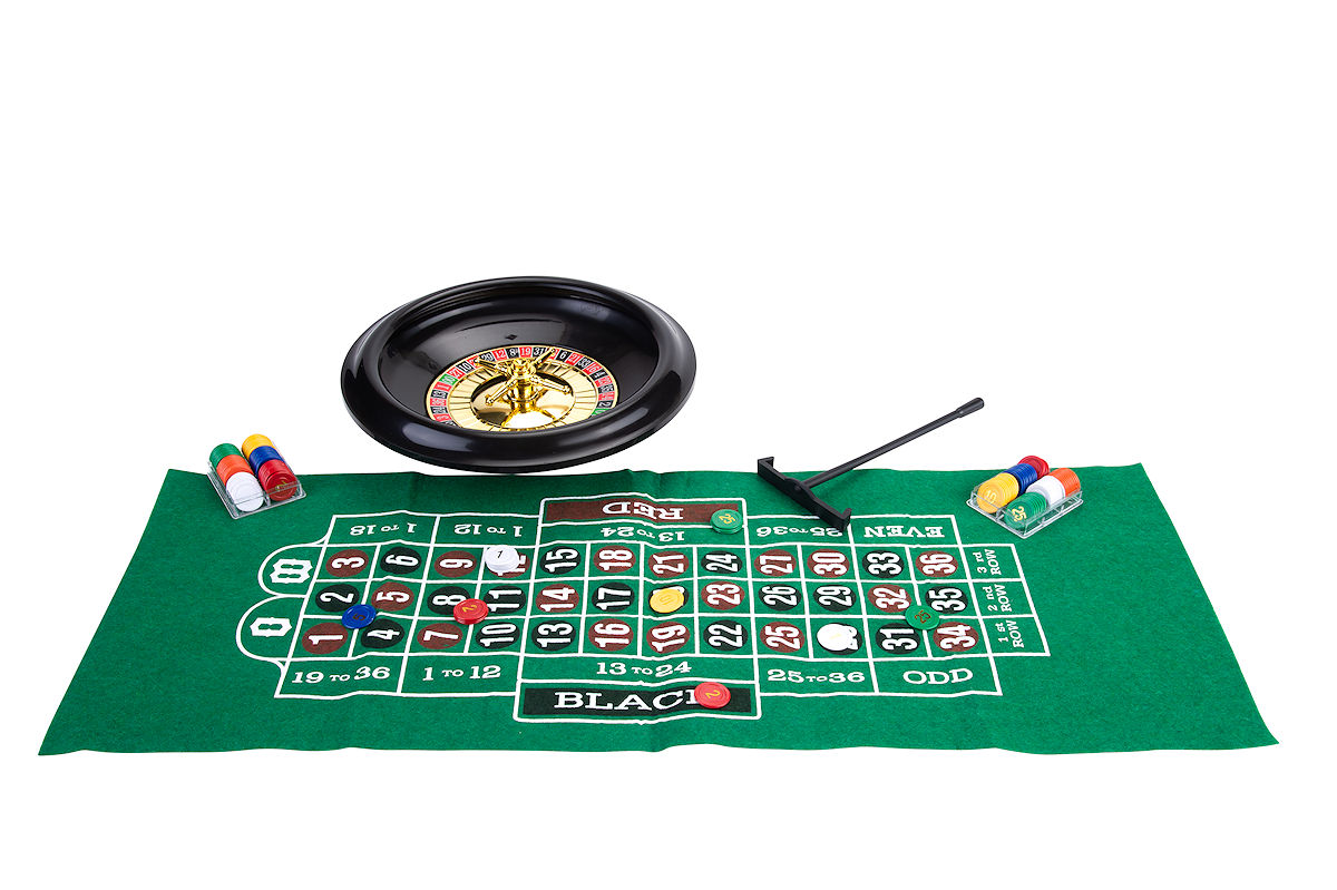 Roulette/ black jack set compleet diameter 30cm