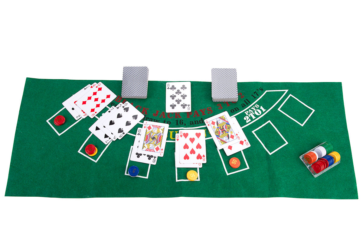 Roulette/ black jack set compleet diameter 30cm