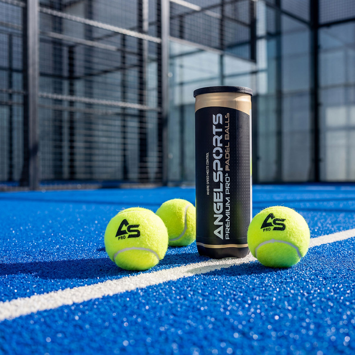 Angel Sports Padelballen 3 stuks in koker IPF Approved