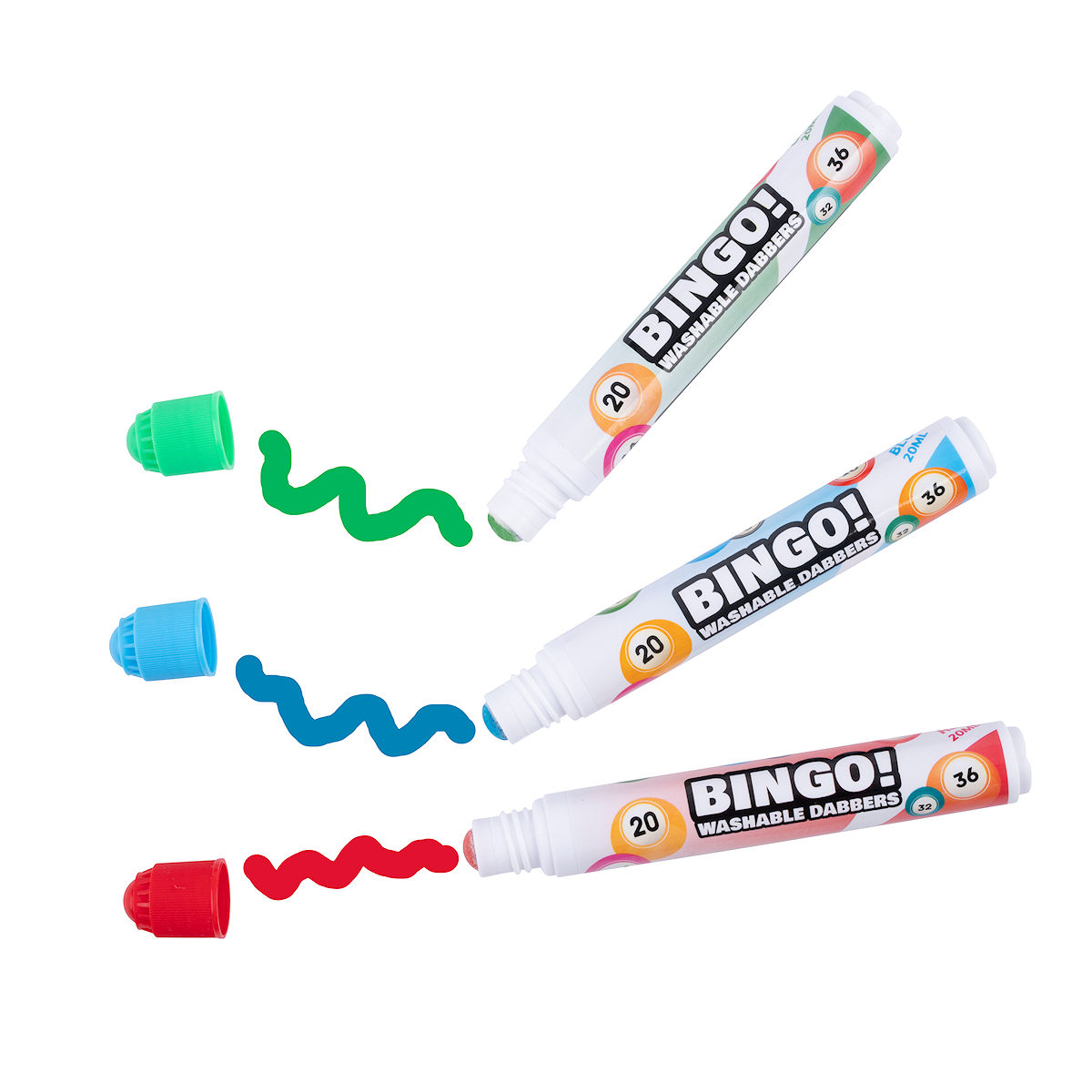 Bingo dabbers 20ml 3 stuks op kaart