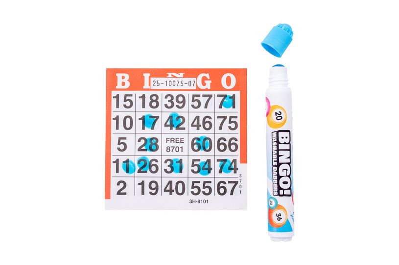Bingo dabbers 20ml 3 stuks op kaart