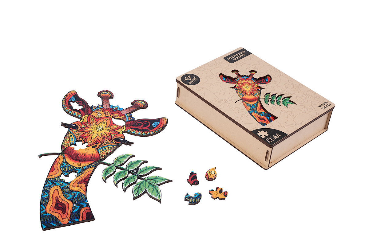 Houten Puzzel Mysterious A4 - Giraf