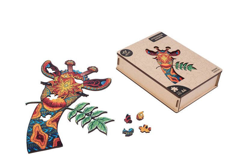Houten Puzzel Mysterious A4 - Giraf