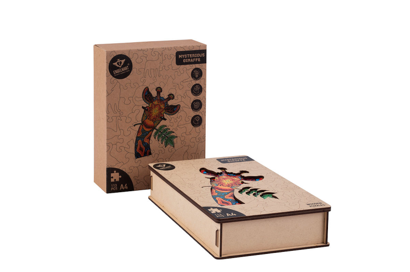Houten Puzzel Mysterious A4 - Giraf