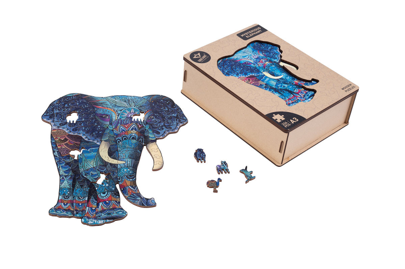 Houten Puzzel Mysterious A3 - Olifant