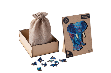 Houten Puzzel Mysterious A3 - Olifant