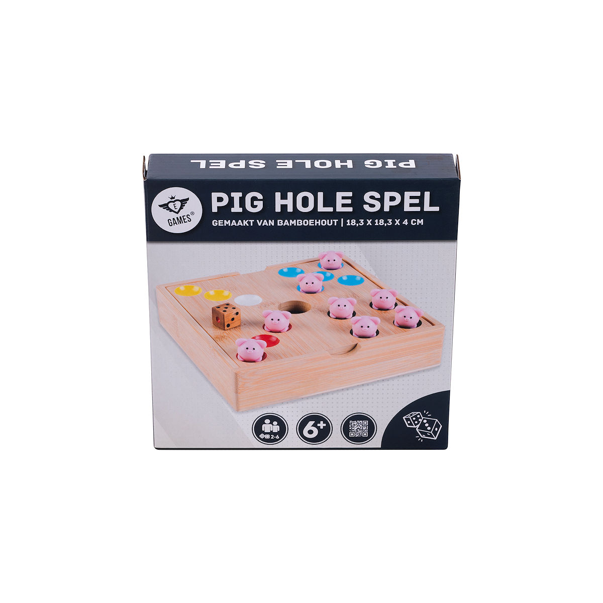 Pig hole met siliconen varkentjes - Bamboe