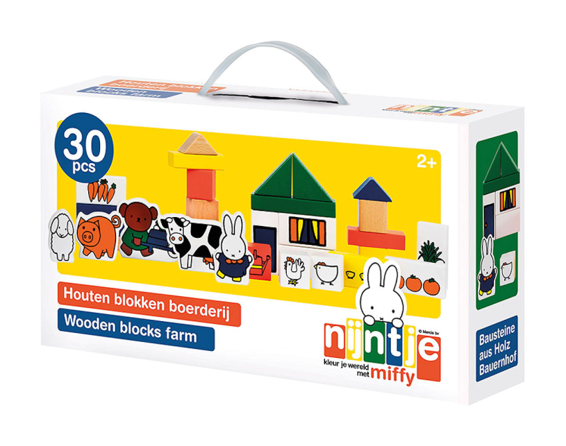 Bambolino Nijntje Blokken Hout Boerderij