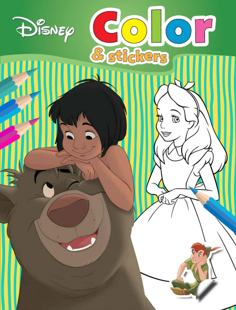 Walt Disney color and stickers - Filmstars