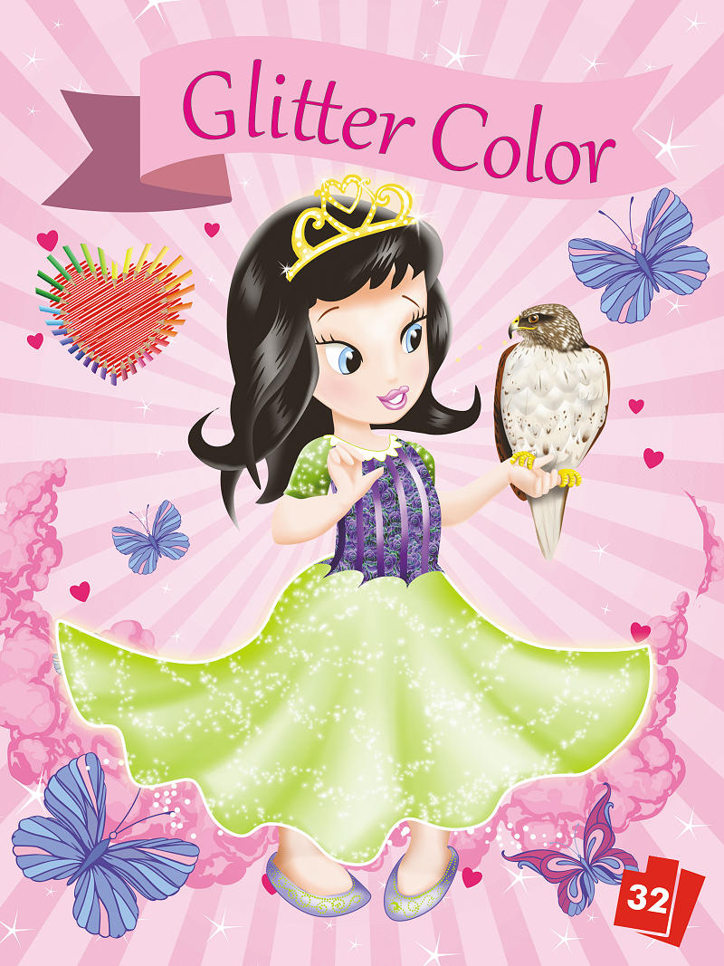 Kleurboek Glitter Color Pincess/Unicorn assortiment