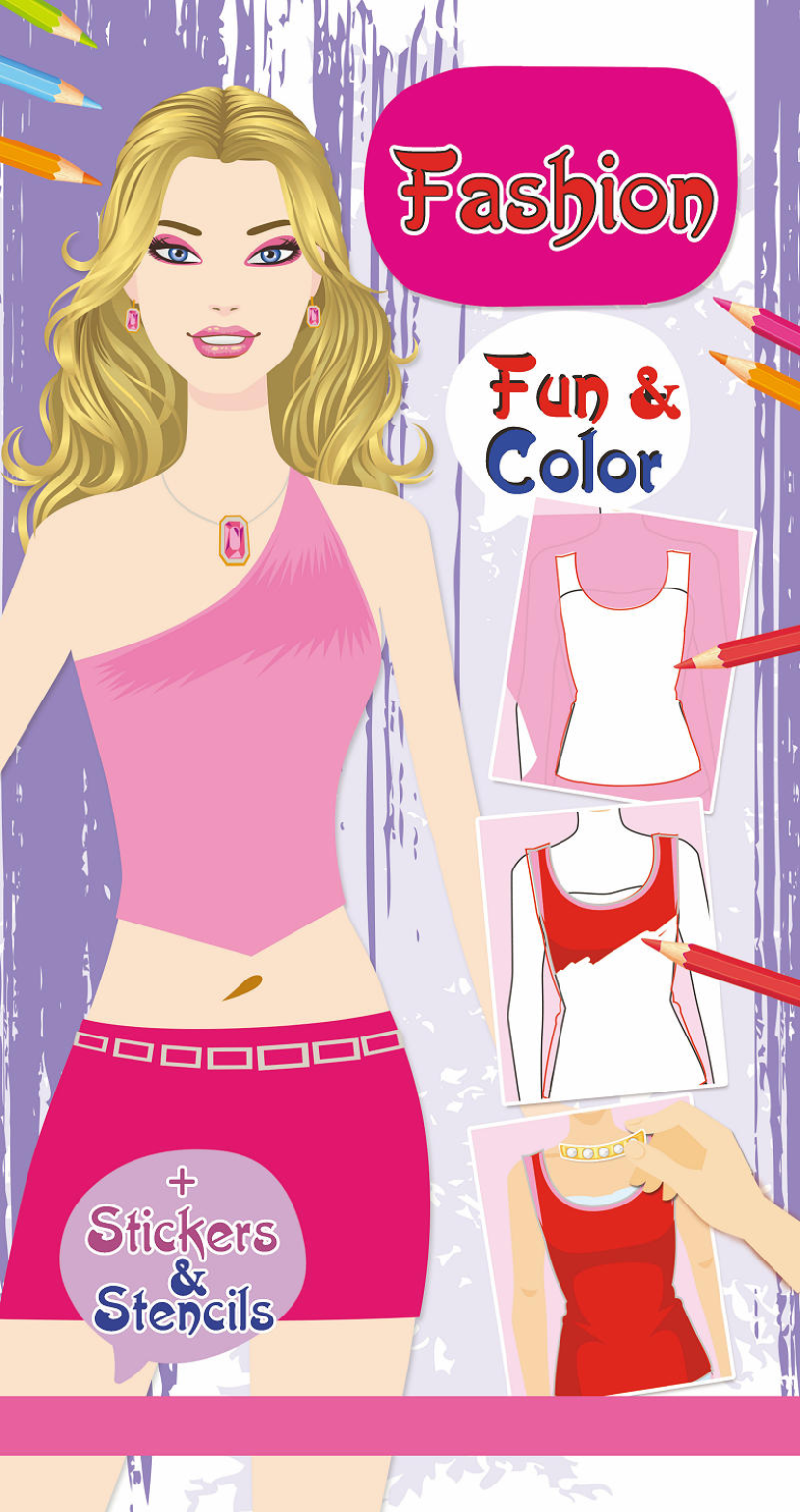 Color Fun Fashion World incl. stickers en stencils
