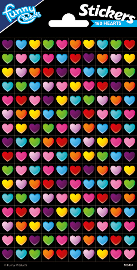 Totum Twinkle Stickers Glitter Sheet 174 Hearts